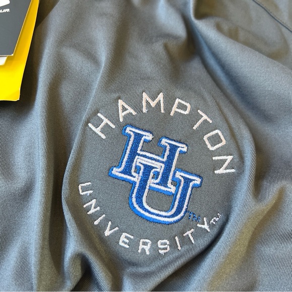Under Armour Men's Large Hampton Pirates Grey Colorblock Polo - Picture 3 of 4